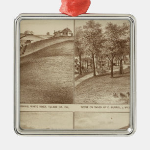 Tulare Co ranches, offices Metal Tree Decoration