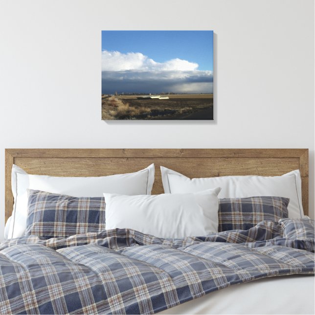 Tulelake In Early Winter 3 Canvas Print (Insitu(Bedroom))