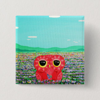 tulip 15 cm square badge