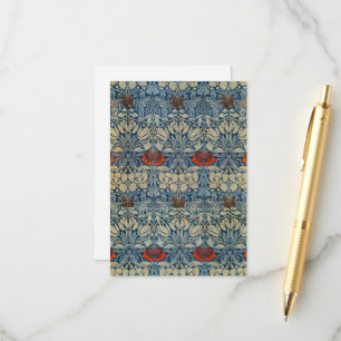 Tulip and Rose Date, Design 1876 William Morris Enclosure Card