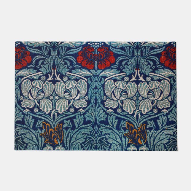 Tulip and Rose, William Morris Doormat (Front)