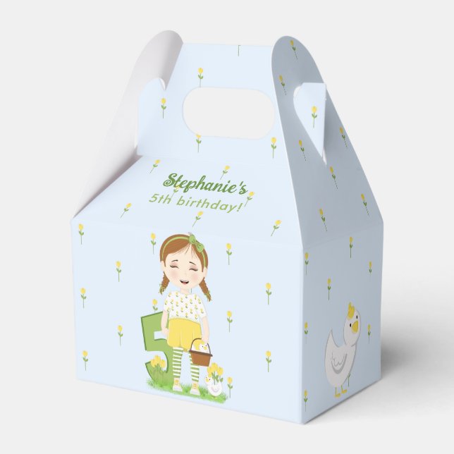 Tulip Birthday Favour Box (Back Side)
