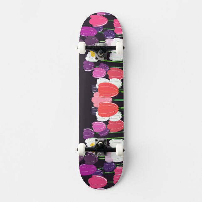 Tulip Bloom Skateboard Deck (Front)