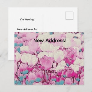 Tulip Blush Change of Address Postcard