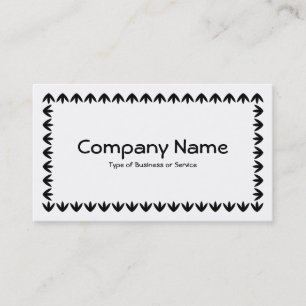 Tulip Border - Black on White Business Card