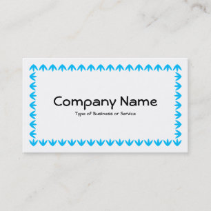 Tulip Border - Sky Blue on White Business Card