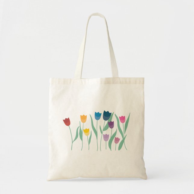 Tulip Border Tote Bag (Front)