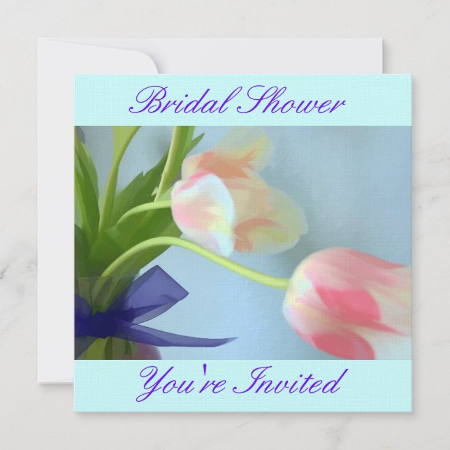 Tulip Bouquet Bridal Shower Invitation (Front)