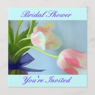 Tulip Bouquet Bridal Shower Invitation