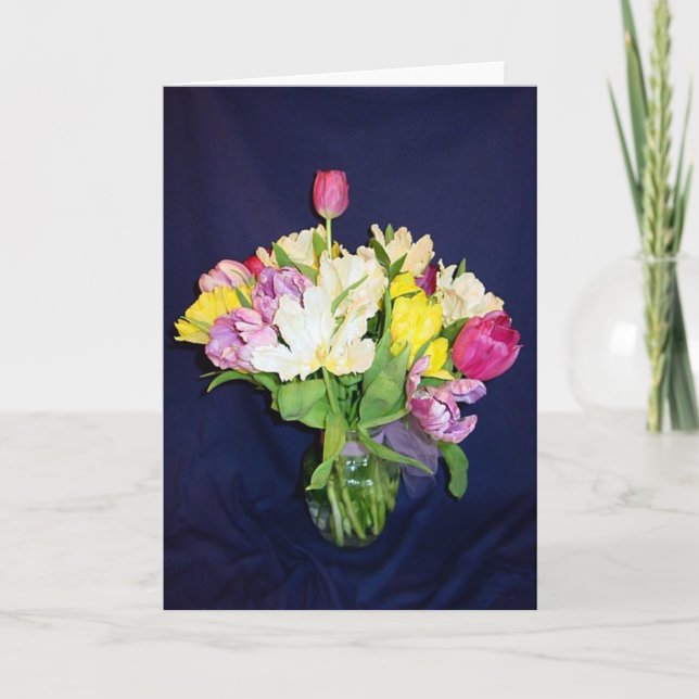 Tulip Bouquet Greeting Card (Front)