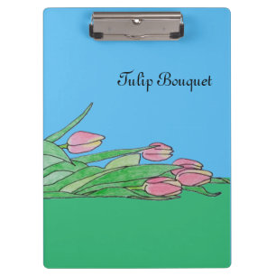 Tulip Bouquet Laying Down Clipboard