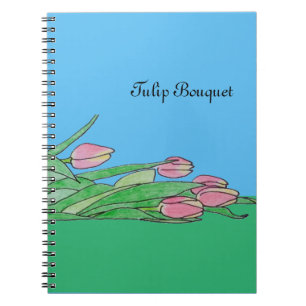 Tulip Bouquet Laying Down Notebook