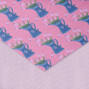 Tulip Bouquet Spring Pink Tissue Paper