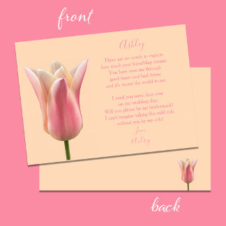 Tulip Bridesmaid Poem Proposal Will You Be My Invitation