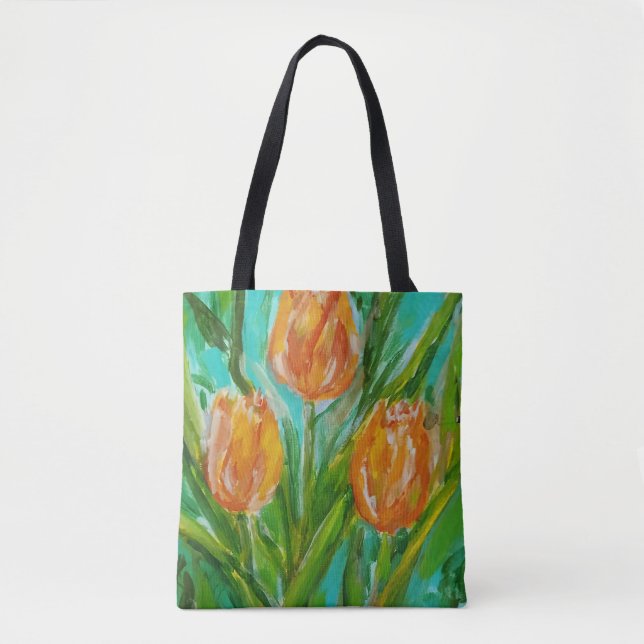 Tulip Bunch Tote Bag (Front)