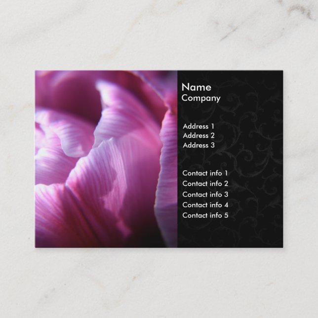 Tulip business cards (Front)