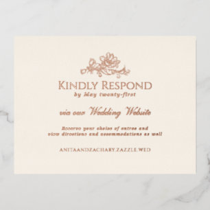 Tulip Cascade Foil RSVP Holiday Postcard