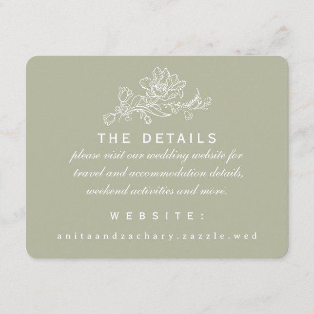 Tulip Cascade Moss detail card (Front)