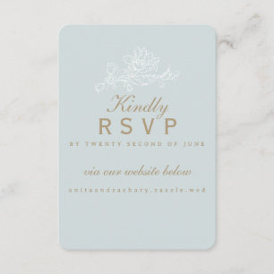 Tulip Cascade Pale Blue RSVP card