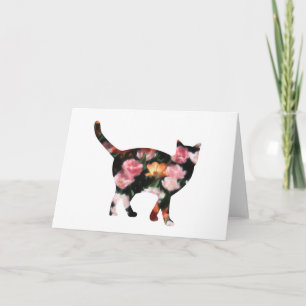 Tulip Cat Blank Note Card