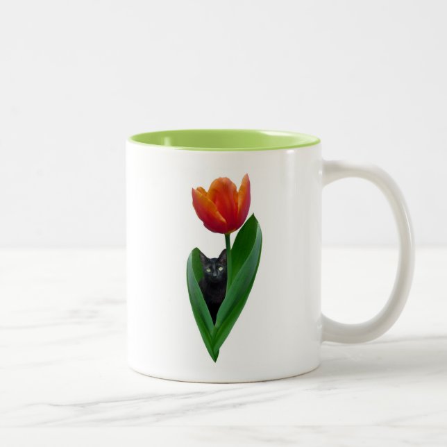 Tulip Cat Mug (Right)