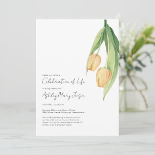 Tulip Celebration of Life Funeral Invitation