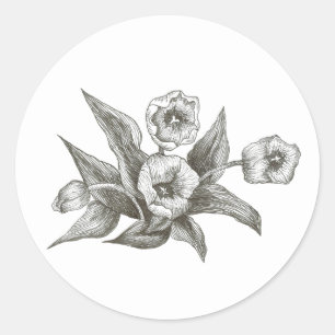 tulip classic round sticker
