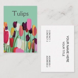 Tulip Colourful Floral Tulip Business Card