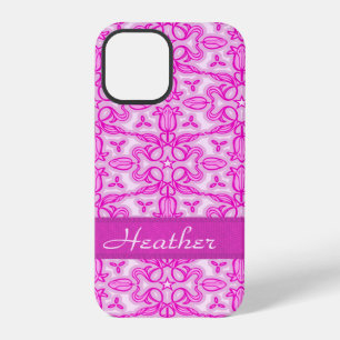Tulip damask purple pink name iPhone 12 pro case