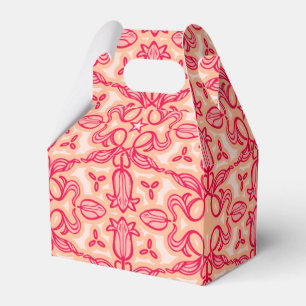 Tulip damask red patterned spring or Easter box