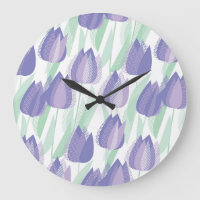 Tulip design: pale violet floral.