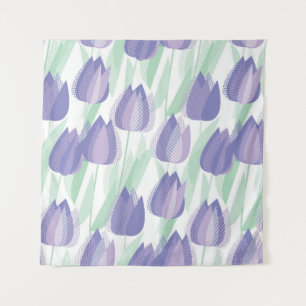 Tulip design: pale violet floral. tapestry
