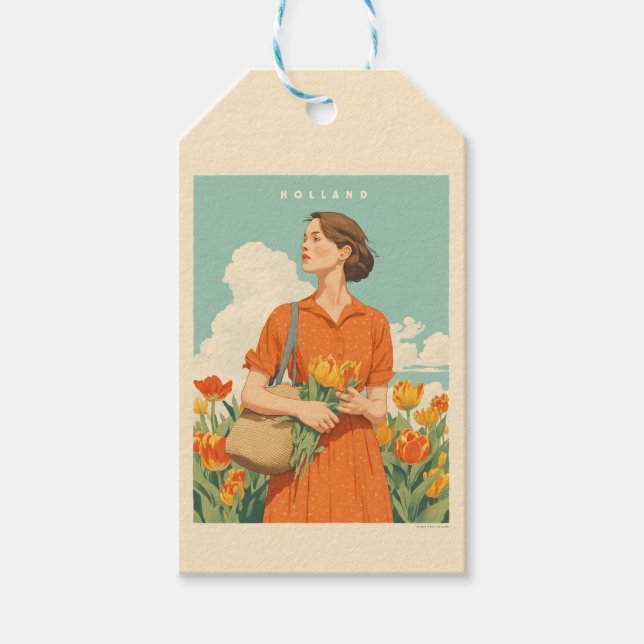 Tulip Dreams in Holland Gift Tags (Front)