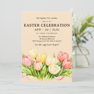 Tulip Easter Celebration Invitation Flat Card