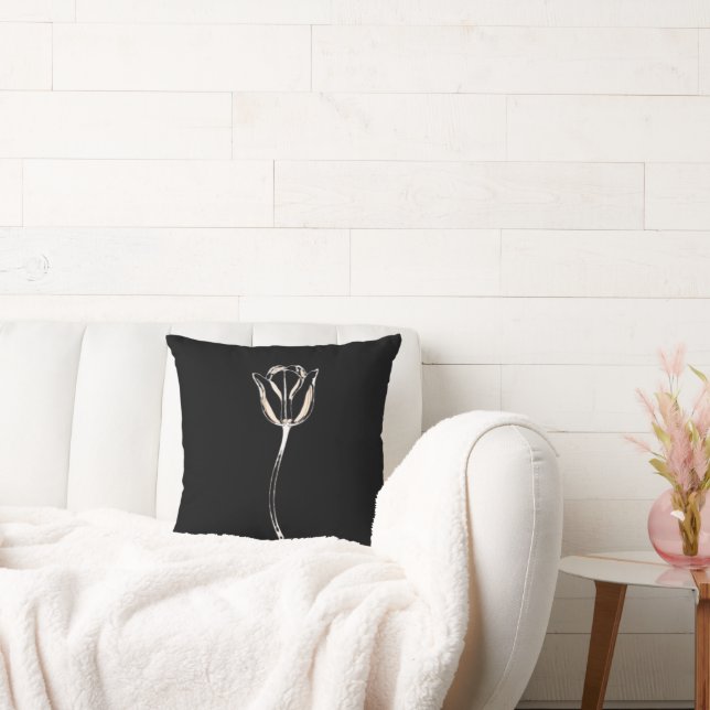 Tulip - Elegant Illustration Cushion (Couch)