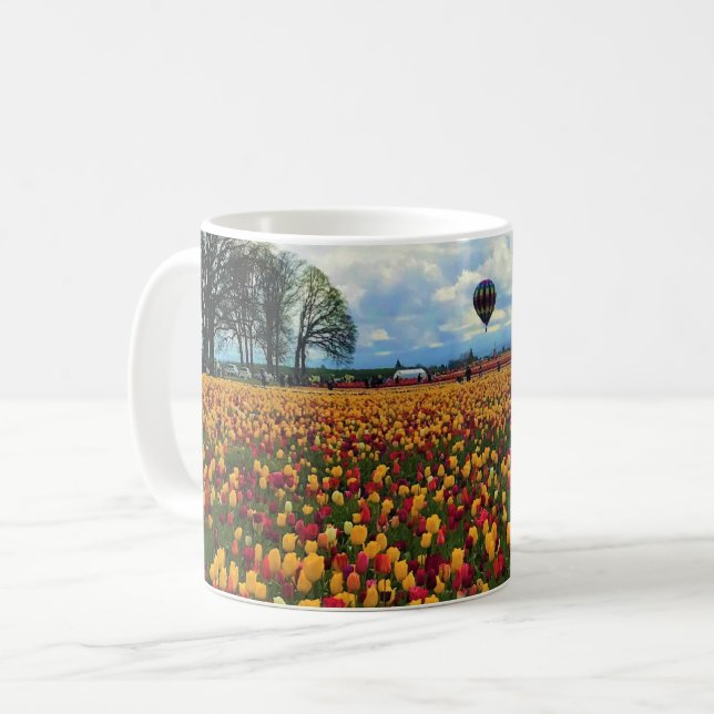 Tulip Farm in Oregon Coffee Mug (Front Left)