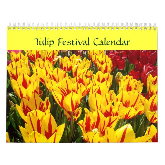 Tulip Festival Calendar Colourful Tulips Floral (Cover)