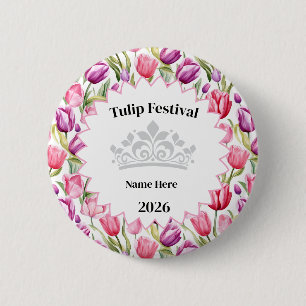 Tulip Festival Royalty Button Pin
