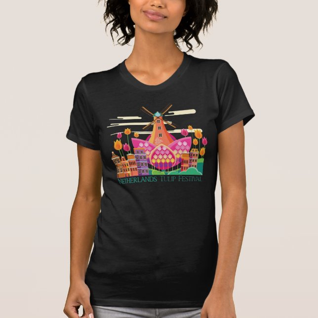 Tulip Festival, Windmill T-Shirt (Front)