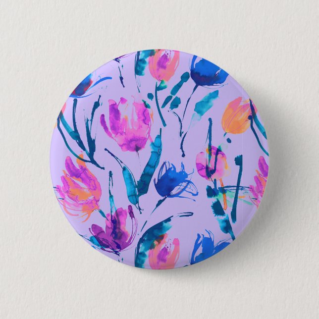 Tulip fever 6 cm round badge (Front)