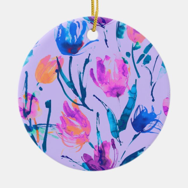 Tulip fever ceramic tree decoration (Front)