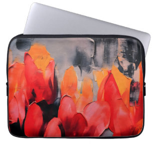 Tulip Field – Abstract Floral Intensity Laptop Sleeve