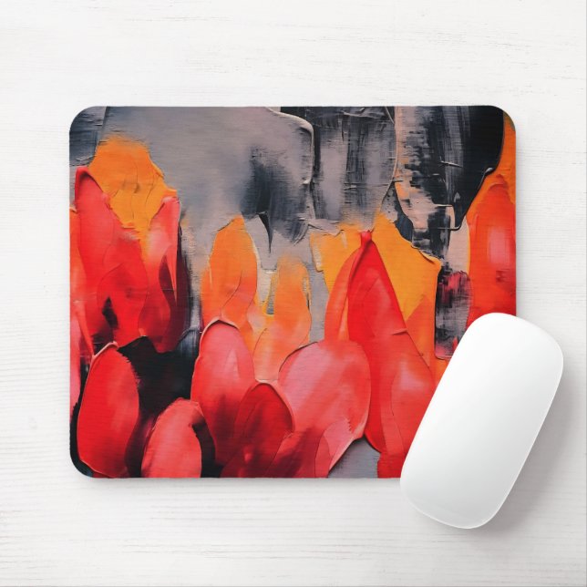 Tulip Field – Abstract Floral Intensity Mouse Pad (With Mouse)