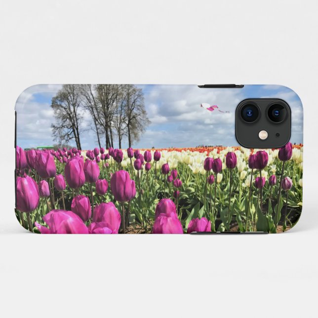 Tulip Field with Kite, Oregon Case-Mate iPhone Case (Back (Horizontal))