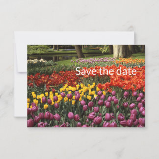 Tulip Flat Save The Date Card