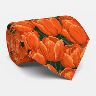 Tulip Floral Father Groom Lakeside Wedding Tie