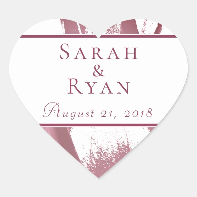 Tulip Flower Bordeaux Elegant Wedding Sticker (Front)