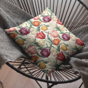 Tulip Flower Floral Easter  Cushion