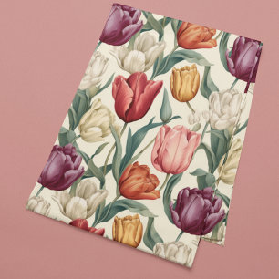Tulip Flower Floral Easter Tea Towel