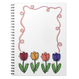 Tulip flower notebook